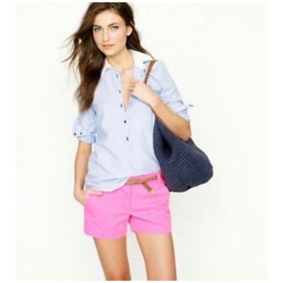 J. Crew Pants - J Crew Chino Broken-in Sz 0 Women’s Short NWT Pink